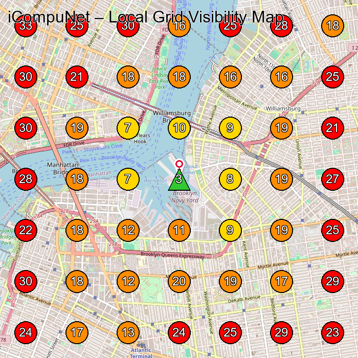 iCompuNet GeoGrid visibility map for Computer Repair Service in None